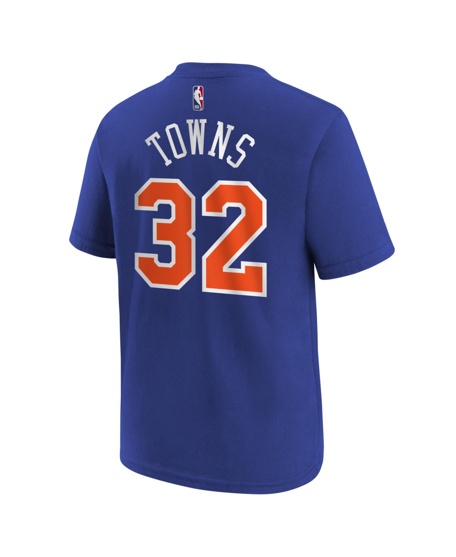 Big Boys and Girls Karl-Anthony Towns Blue New York Knicks Icon Name & Number T-Shirt