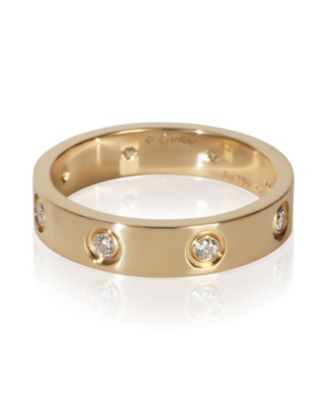 Yellow Gold Diamond Small Model Love Ring