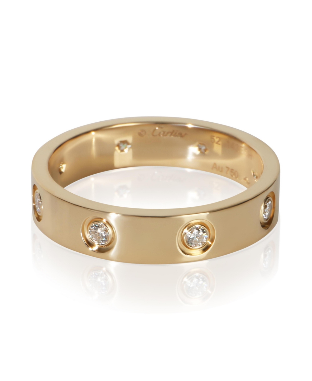 Pre-Owned Cartier Yellow Gold Diamond Small Model Love Ring
