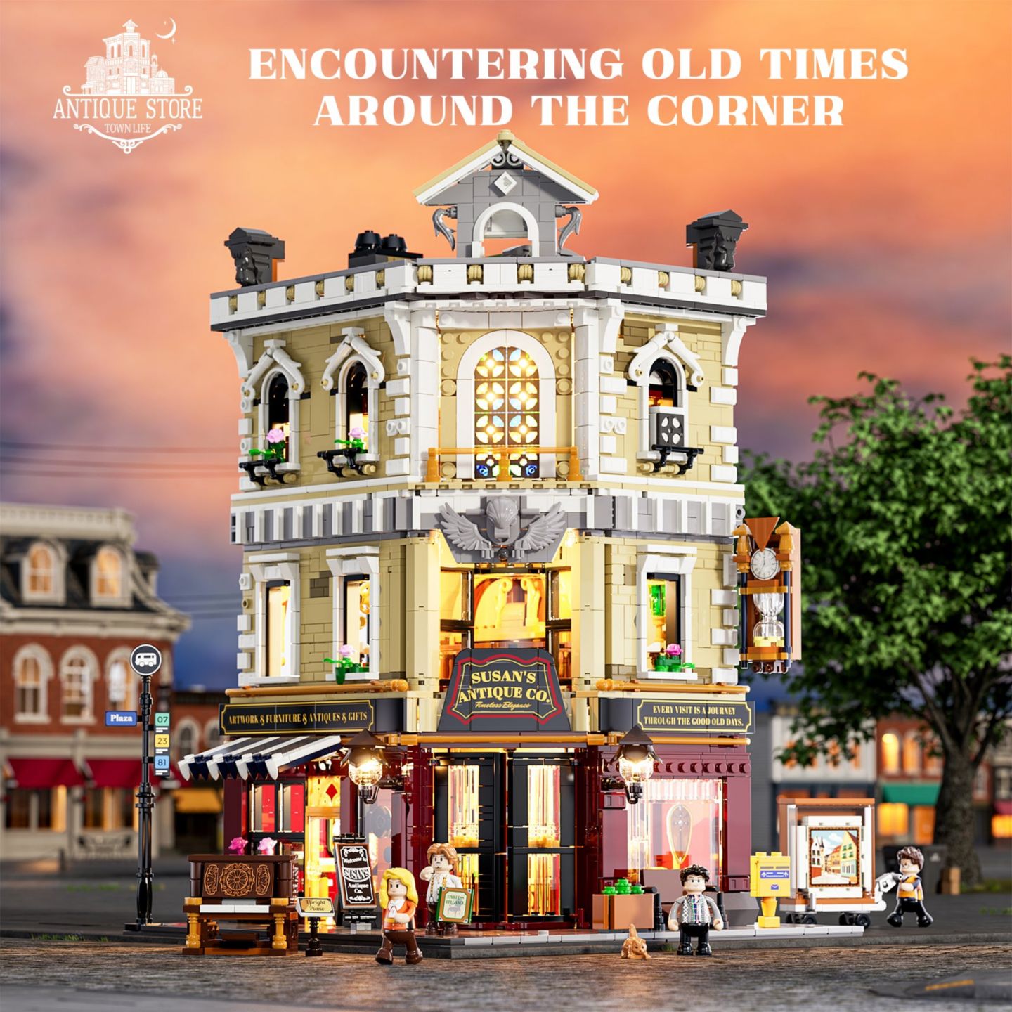 Детский конструктор Lumibricks Antique Store 2,847-Piece LED-Light Modular Building Set, Ages 16+ — фото 4