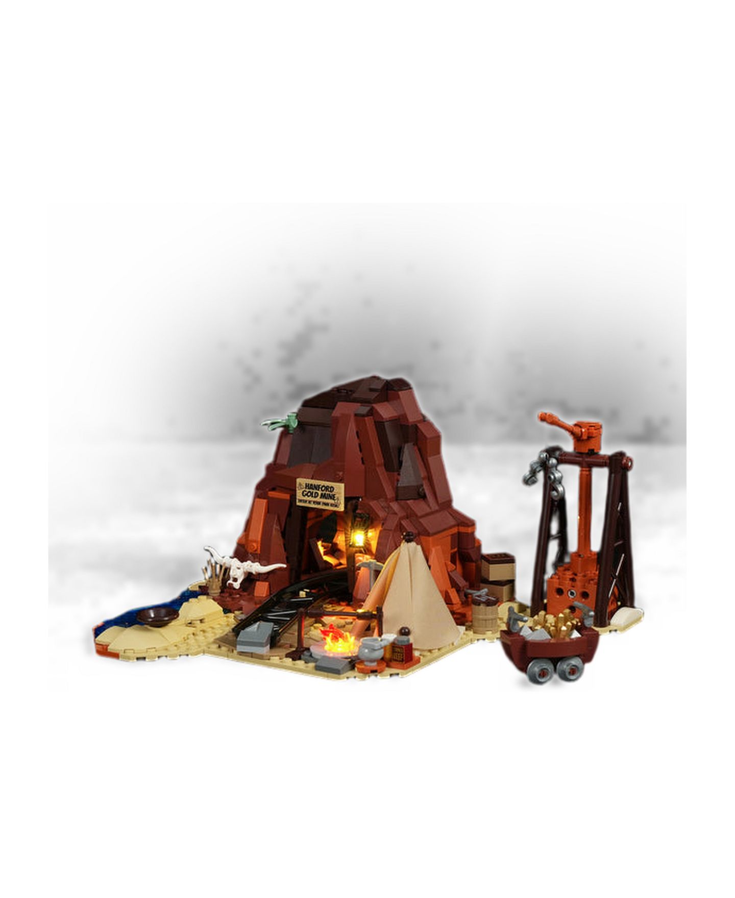 Детский конструктор Lumibricks Western Old West Gold Mine 658-Piece Lighting Building Set, Ages 16+ — фото 2