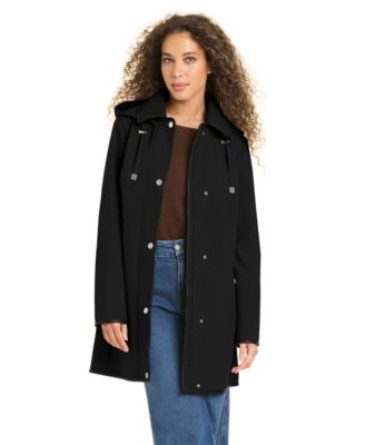 Women's Zip-Up Buttoned Softshell Coat