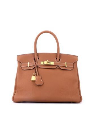 Birkin 30 Handbag Brown Togo with Gold Hardware