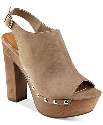slingback platform mules