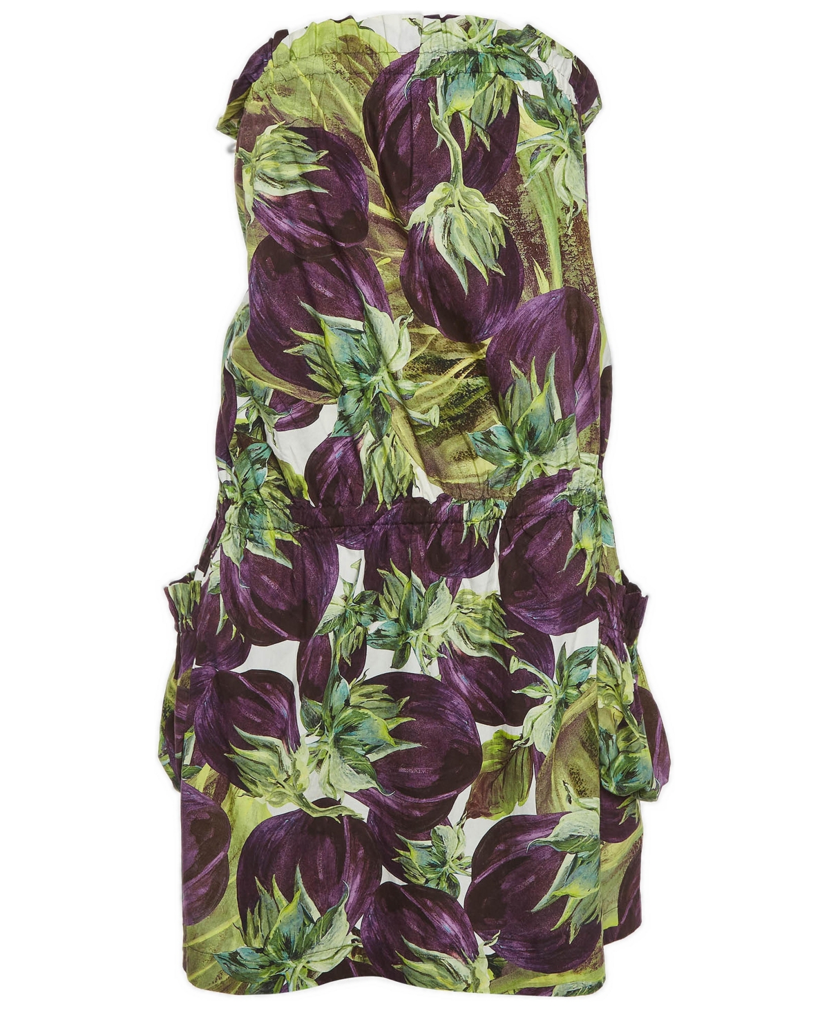Pre-Owned Dolce & Gabbana Women's Floral Print Strapless Mini Dress