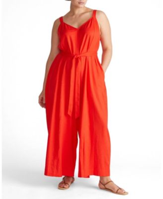 Plus Size Promenade Linen Jumpsuit