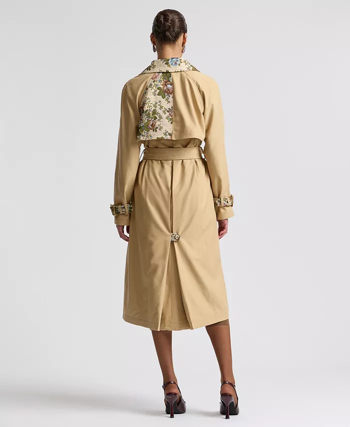 Women's Combo Belted Trench Coat - thumbnail 5