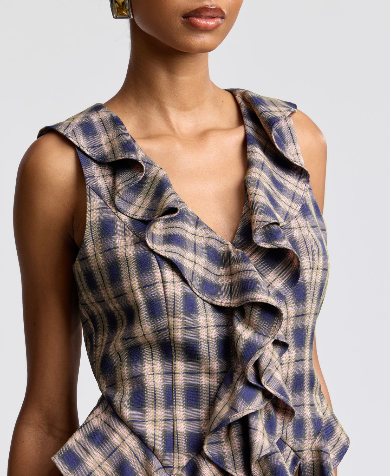 Women's Sleeveless Ruffle Top