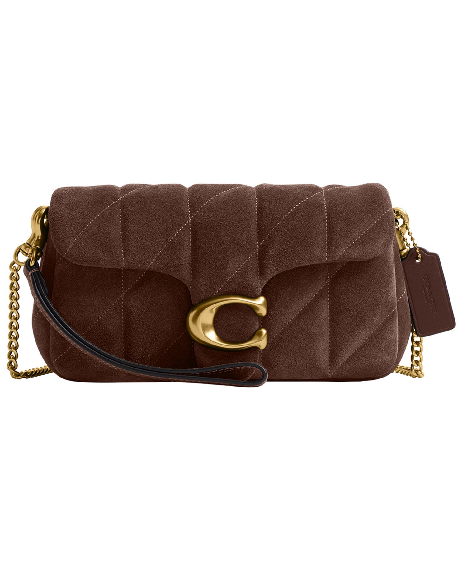 Quilted Tabby Mini Suede Crossbody Bag 19