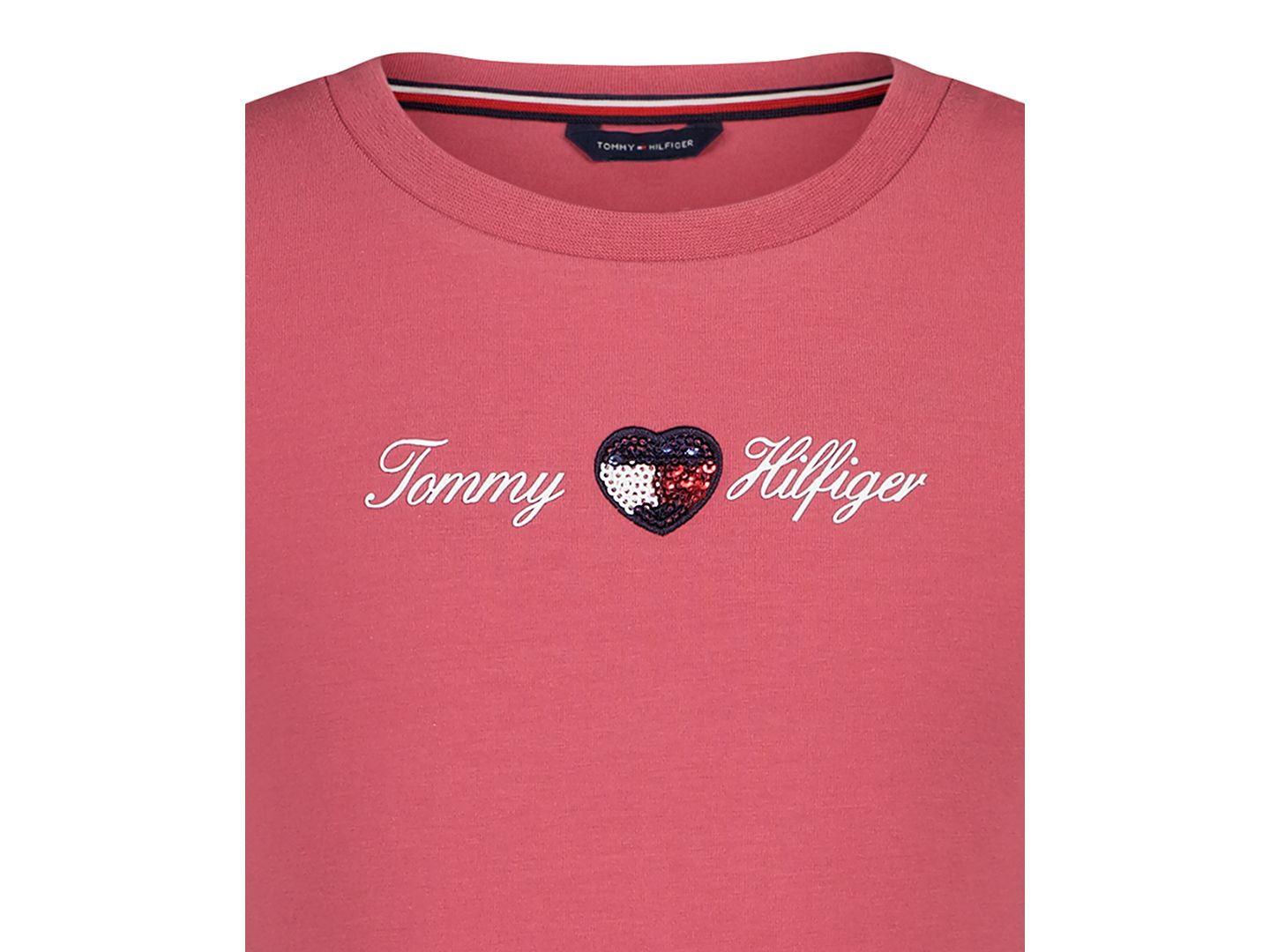 Платье Tommy Hilfiger Short-Sleeve Dress для девочек, цвет: Ягодный — фото 4