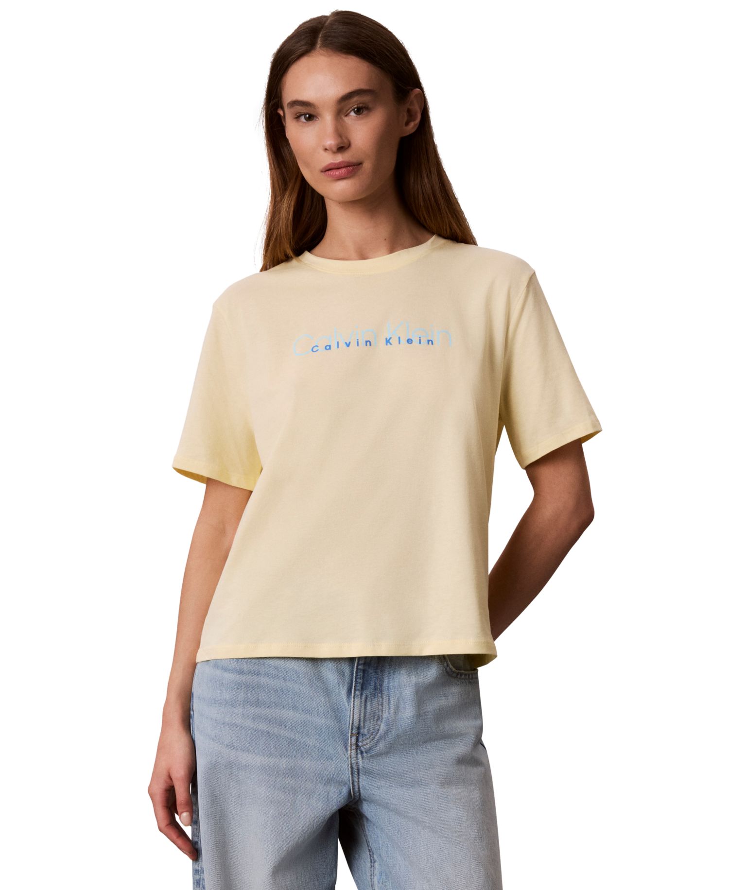 Women's Double Logo High Hip T-Shirt