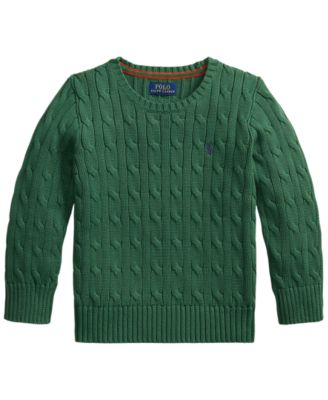 Boys' 2-7 Cable-Knit Cotton Sweater