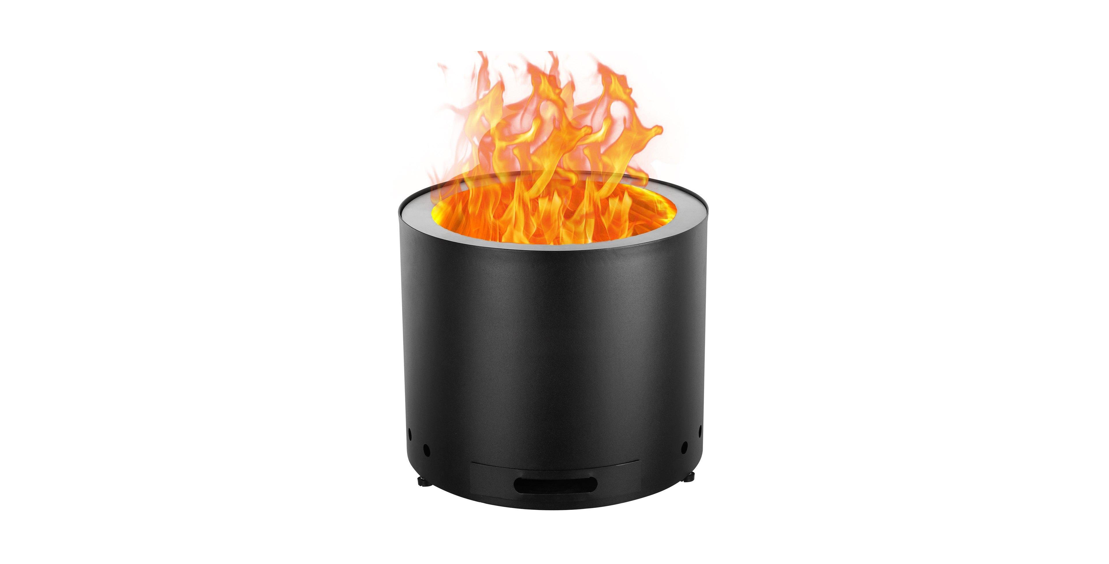 Cozito Smokeless Wood Burning Fire Pit Stove, 15 inches Stainless Steel Bonfire with Ash Pan