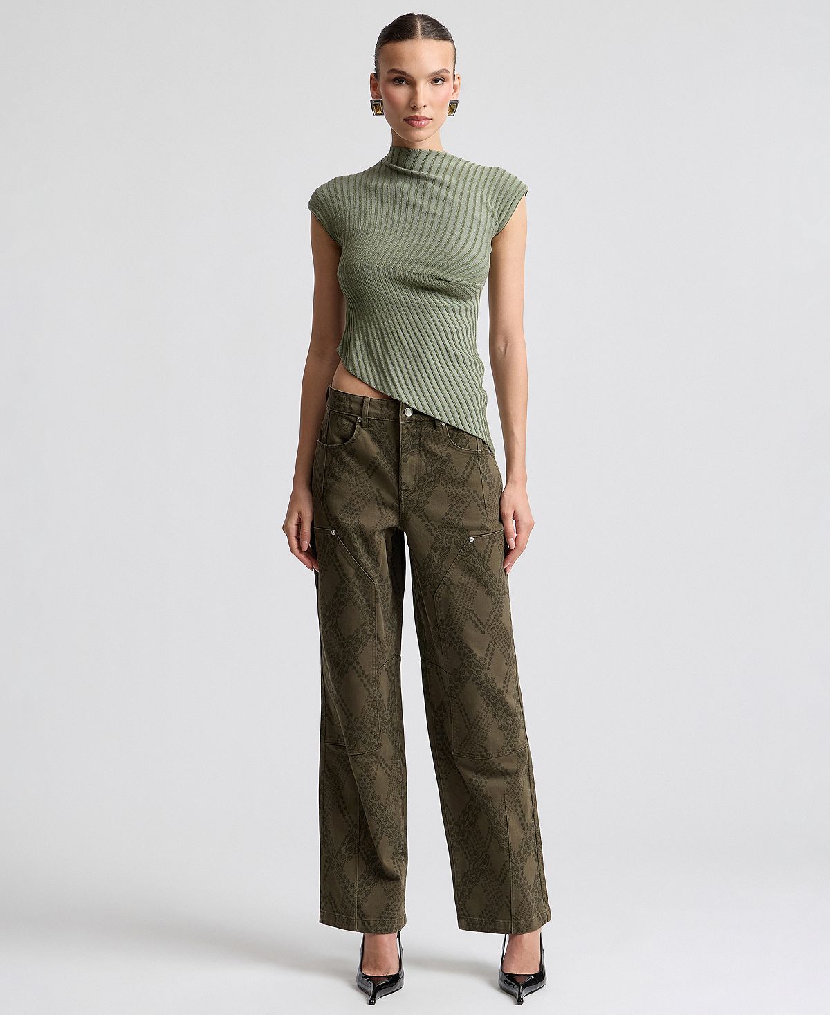Avec Les Filles Women's Camo Jeans view 2 — MAYCSS fashion products