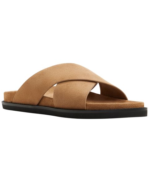 Мужские сандалии G.H.BASS Charleswood Cross Strap Suede Slide, цвет: Светлый коричневый