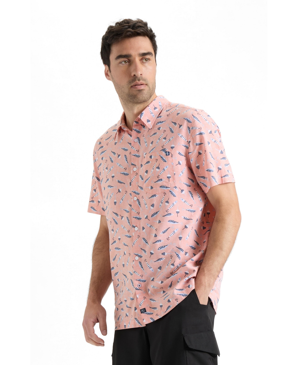 Salt Life Men's Tempting Tackle Woven Short Sleeve Shirt
