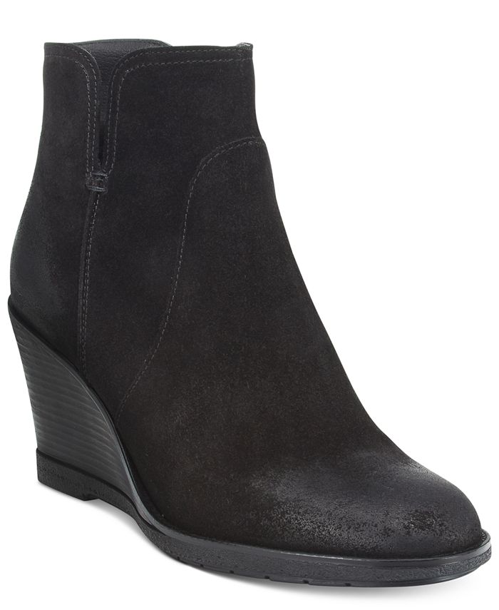 Kenneth Cole Reaction Dot-Ation Wedge Ankle Booties - Macy's