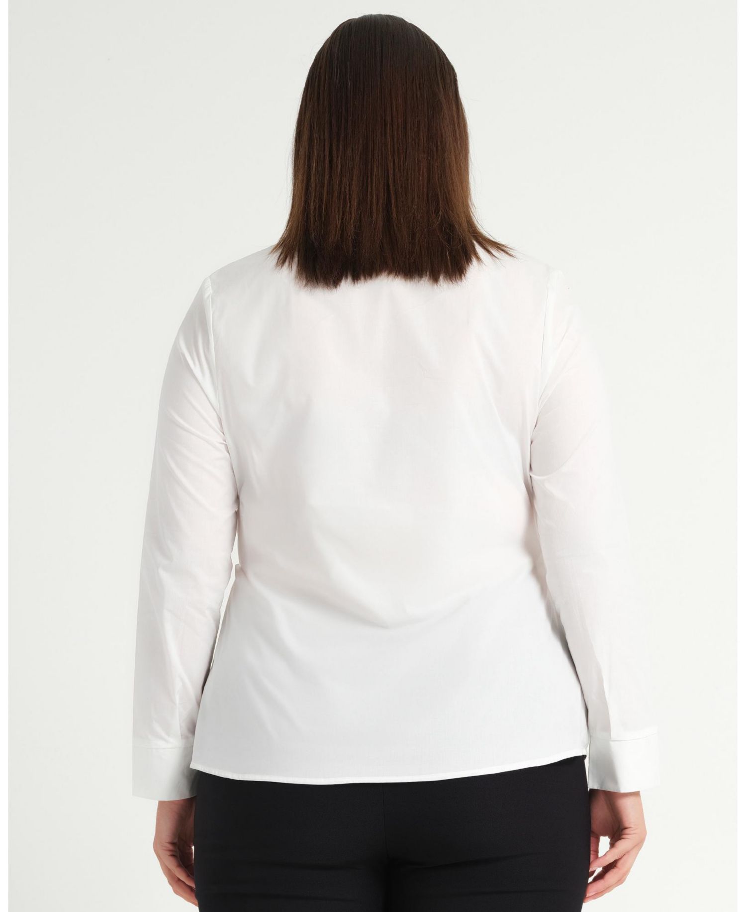 Plus Size Leo Collared V-Neck Button Tie-Front Shirt