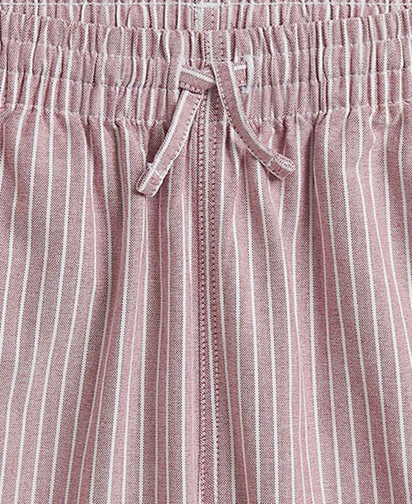 Шорты Polo Ralph Lauren Big Fit Striped Cotton Oxford для мальчиков, цвет: Бордовый белый — фото 5