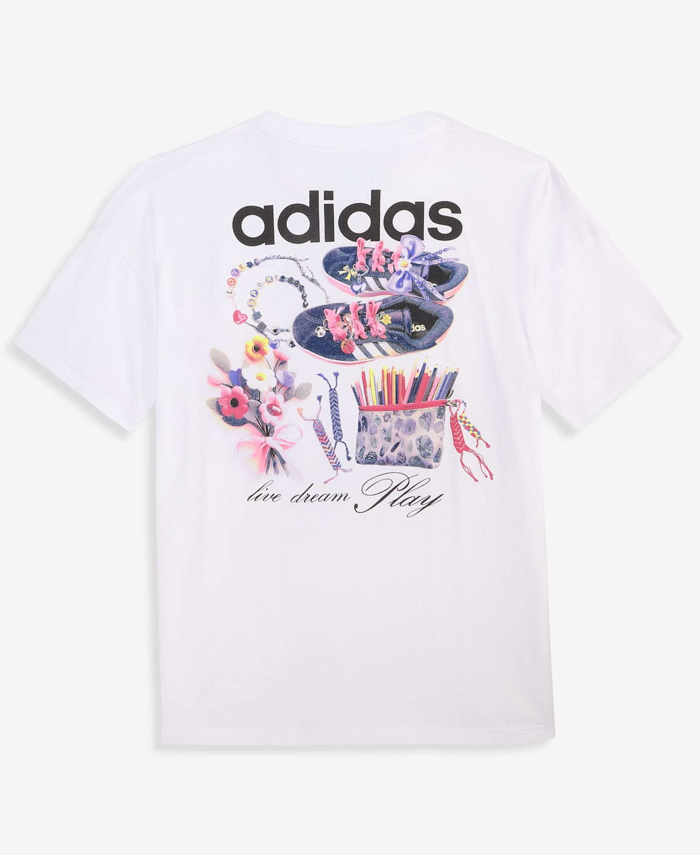 Детская футболка adidas с коротким рукавом, 7-16, цвет: Белый — фото 3