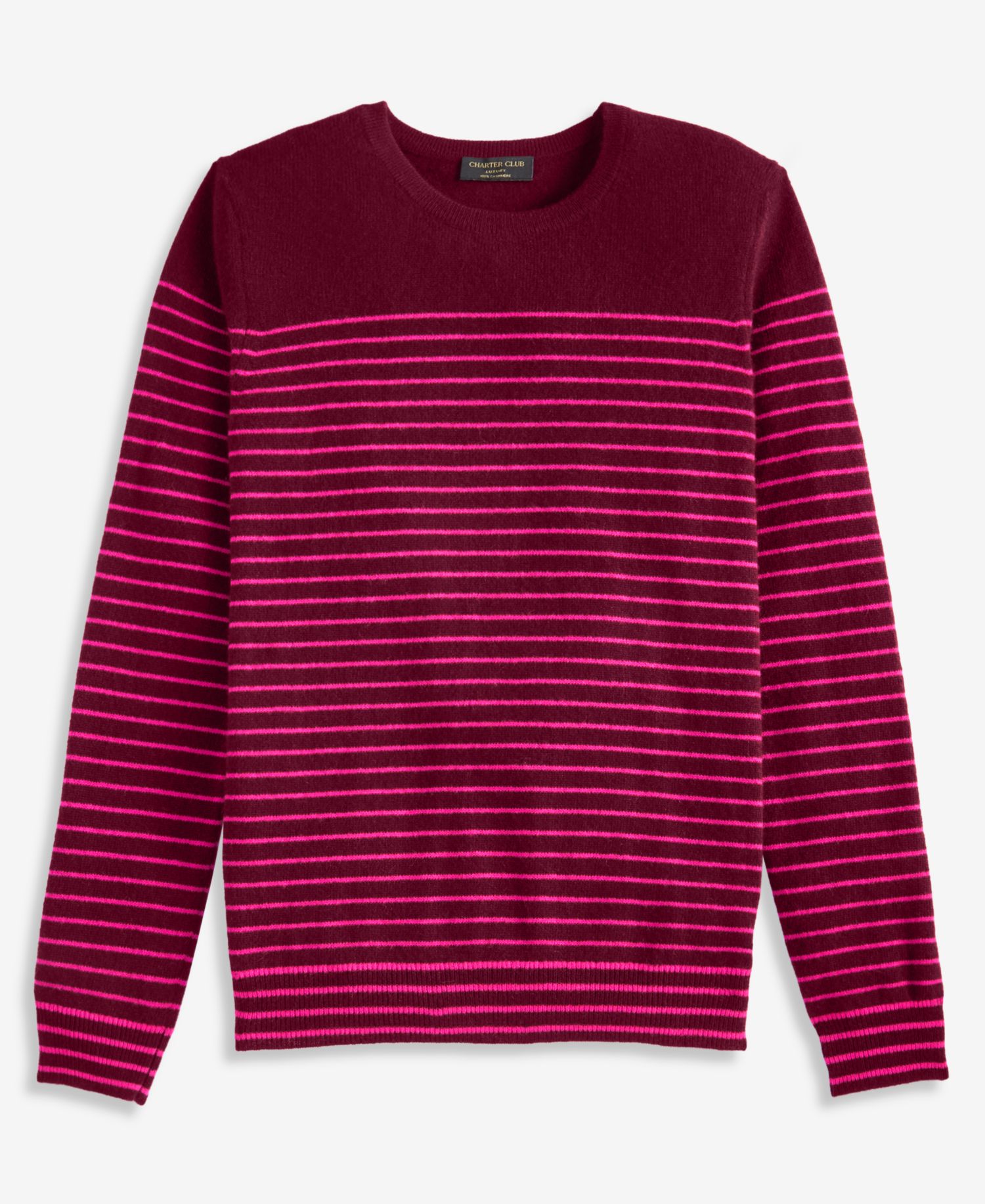 100% Cashmere Women's Petite Long-Sleeve Crewneck Sweater