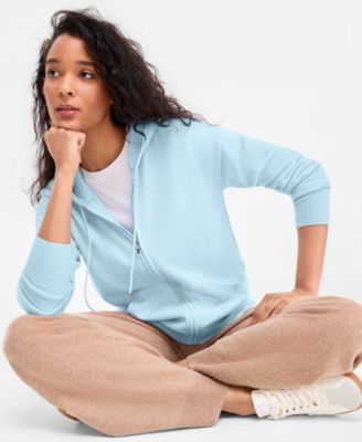 Women's 100% Cashmere Zip Hoodie