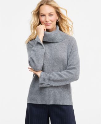 Women's 100% Cashmere Relaxed Turtleneck Sweater