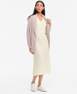 Women's 100% Cashmere High-Waisted A-Line Brushed Skirt
