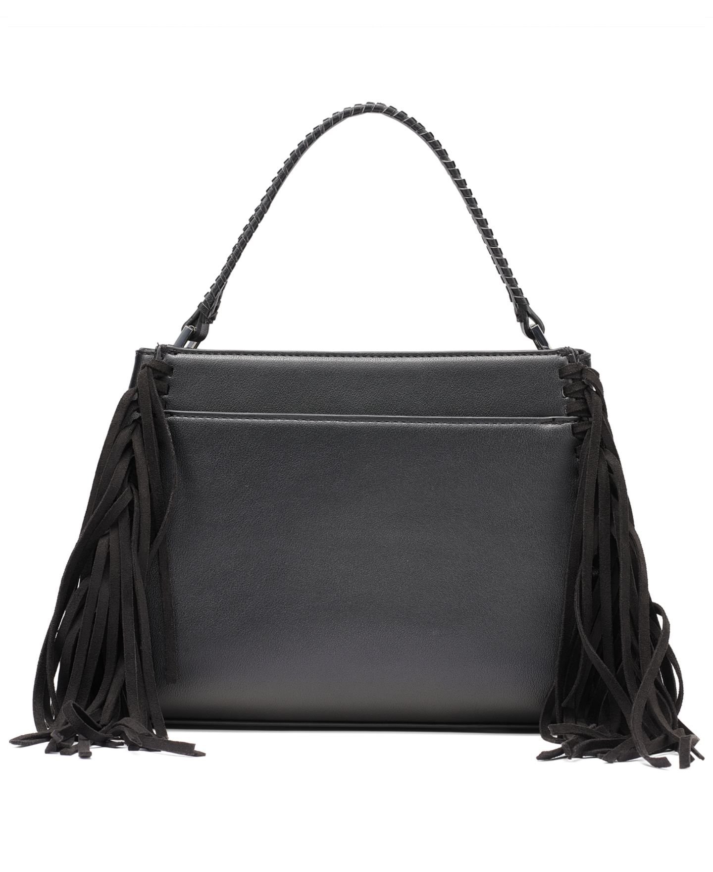 Женская сумка DKNY Foster Magnetic Snap Extra-Large Satchel Handbag, цвет: Чёрный / Серебряный — фото 2