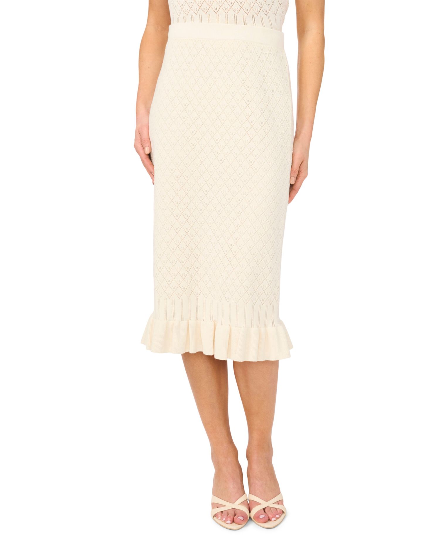 Women's Pointelle Pencil Skirt