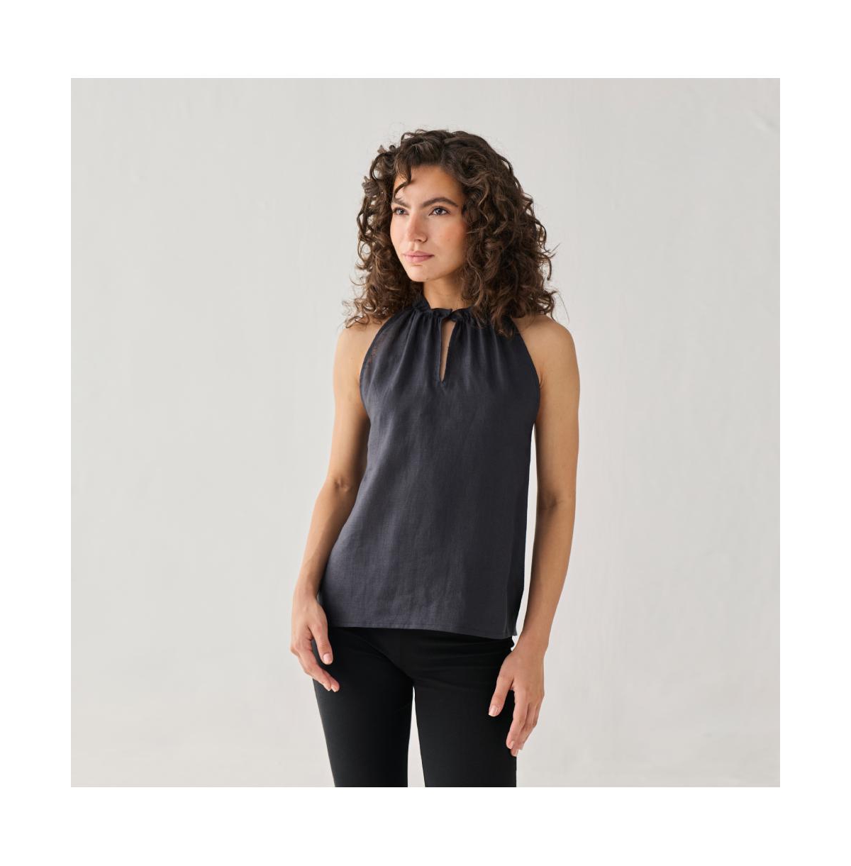 Reistor Women's Halter Hemp Neck Top