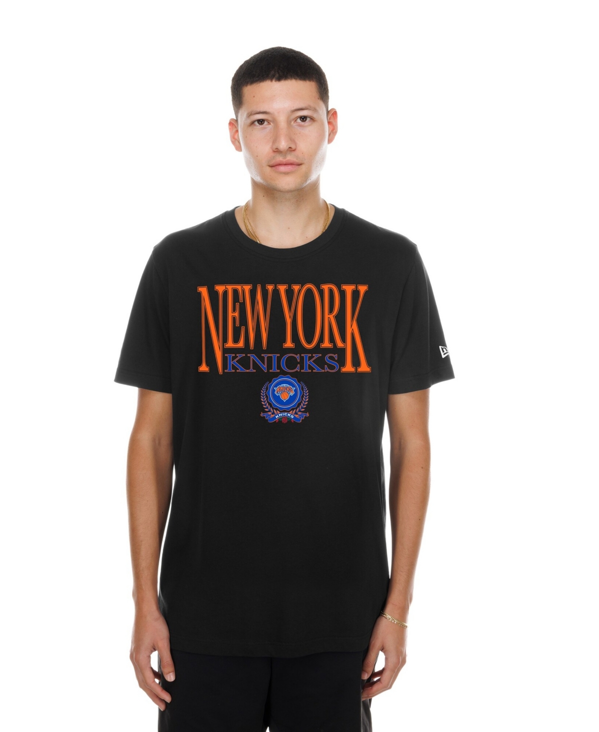 New Era Men's Black New York Knicks Wordmark T-Shirt - Black
