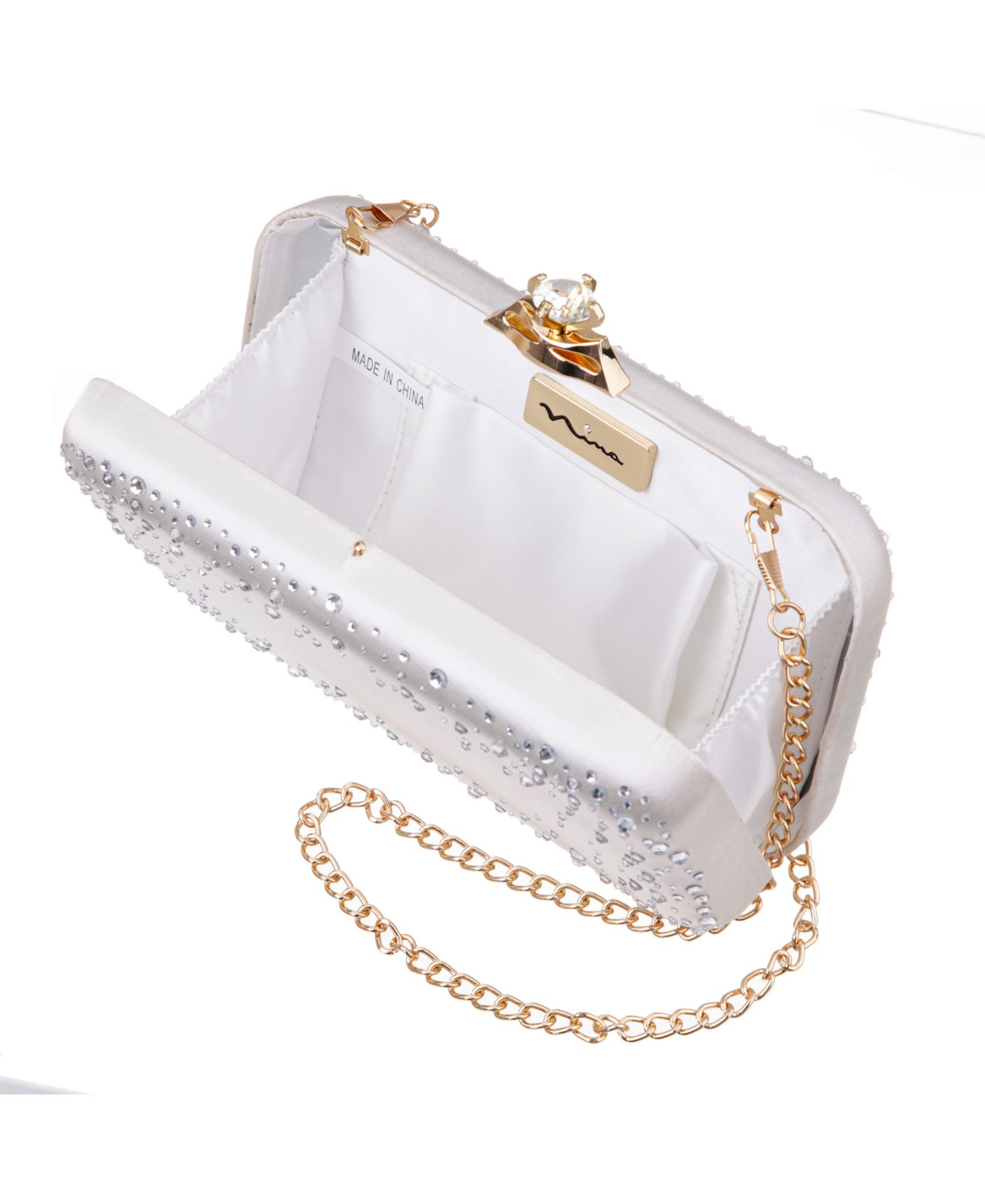 Lindsay Scatter Crystal Minaudiere Small Clutch Handbag