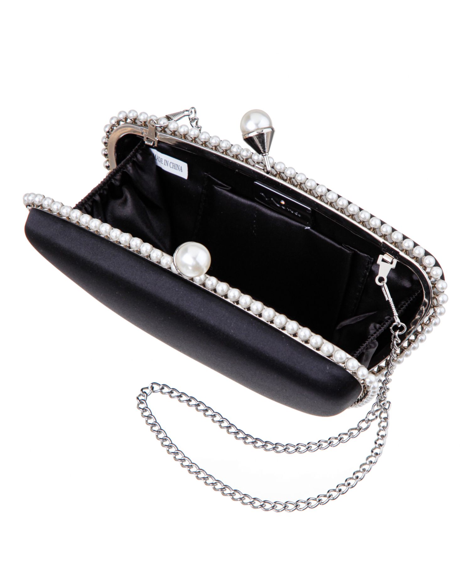 Imitation Pearl Goddess Minaudiere Small Clutch Handbag