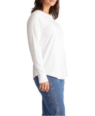 Plus Size Tee Rex Long-Sleeve Crewneck Tops