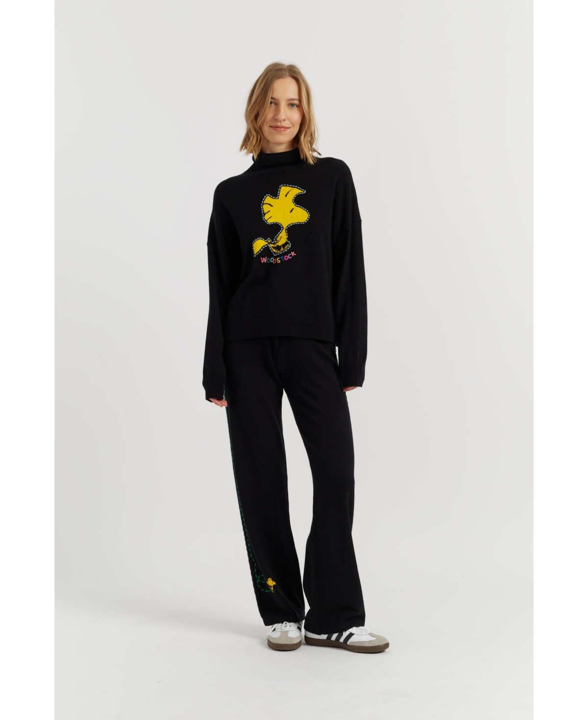 Chinti & Parker Women's Wool-Cashmere Woodstock Roll Neck Sweater - Black