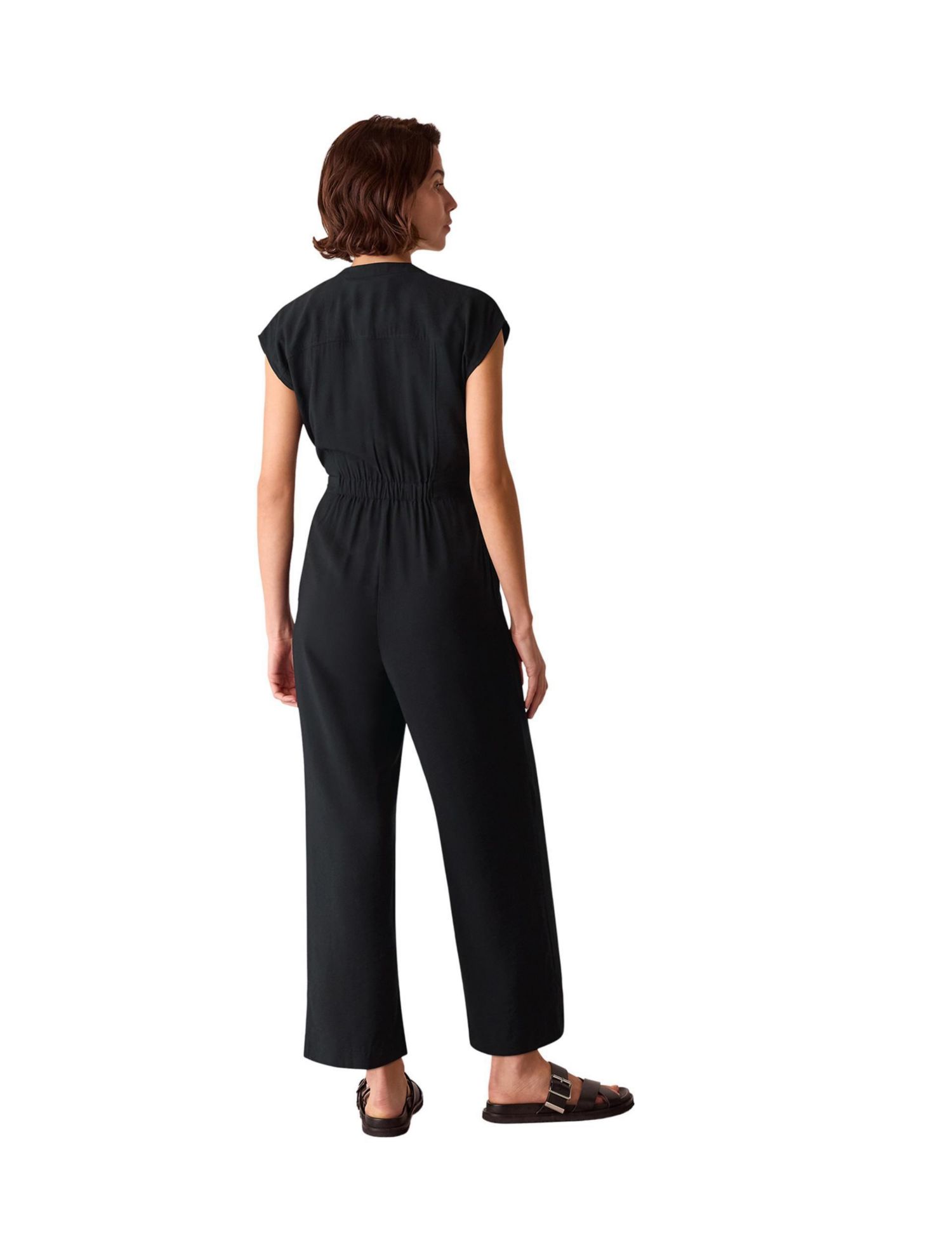 Women's Sleeveless Drawstring Jumpsuit