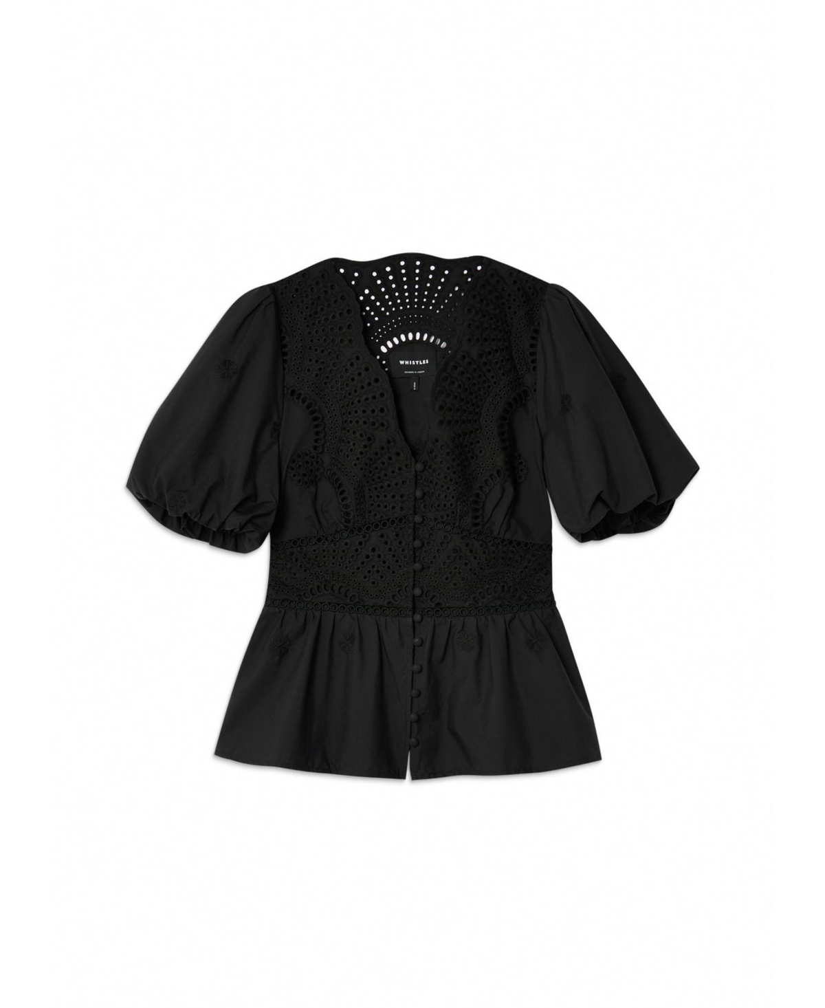 Whistles Women's Cotton V-Neck Blouse
