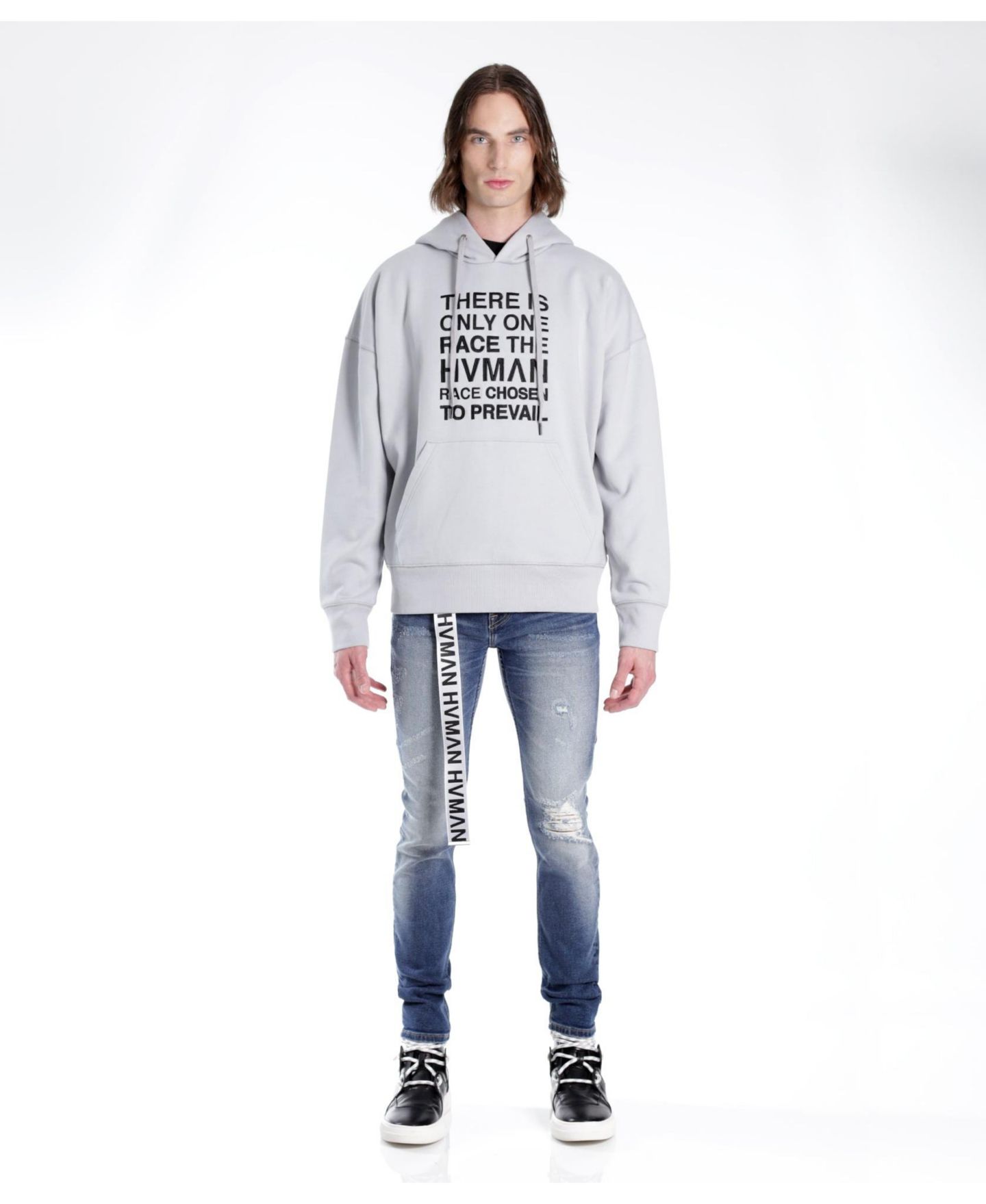Мужское худи Hvman Chosen To Prevail x Cult Pullover Sweatshirt In Ghost — фото 2