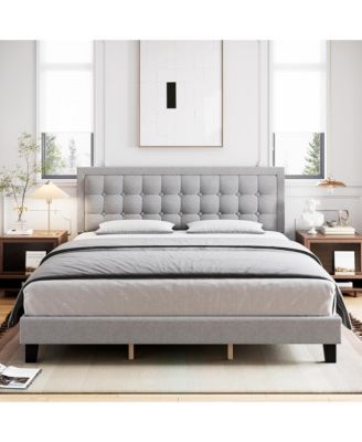 Versatile Bed Frame – Adjustable Headboard, Sturdy Bedroom Furniture, Easy Assembly, Noise-Free, No Box Spring Required