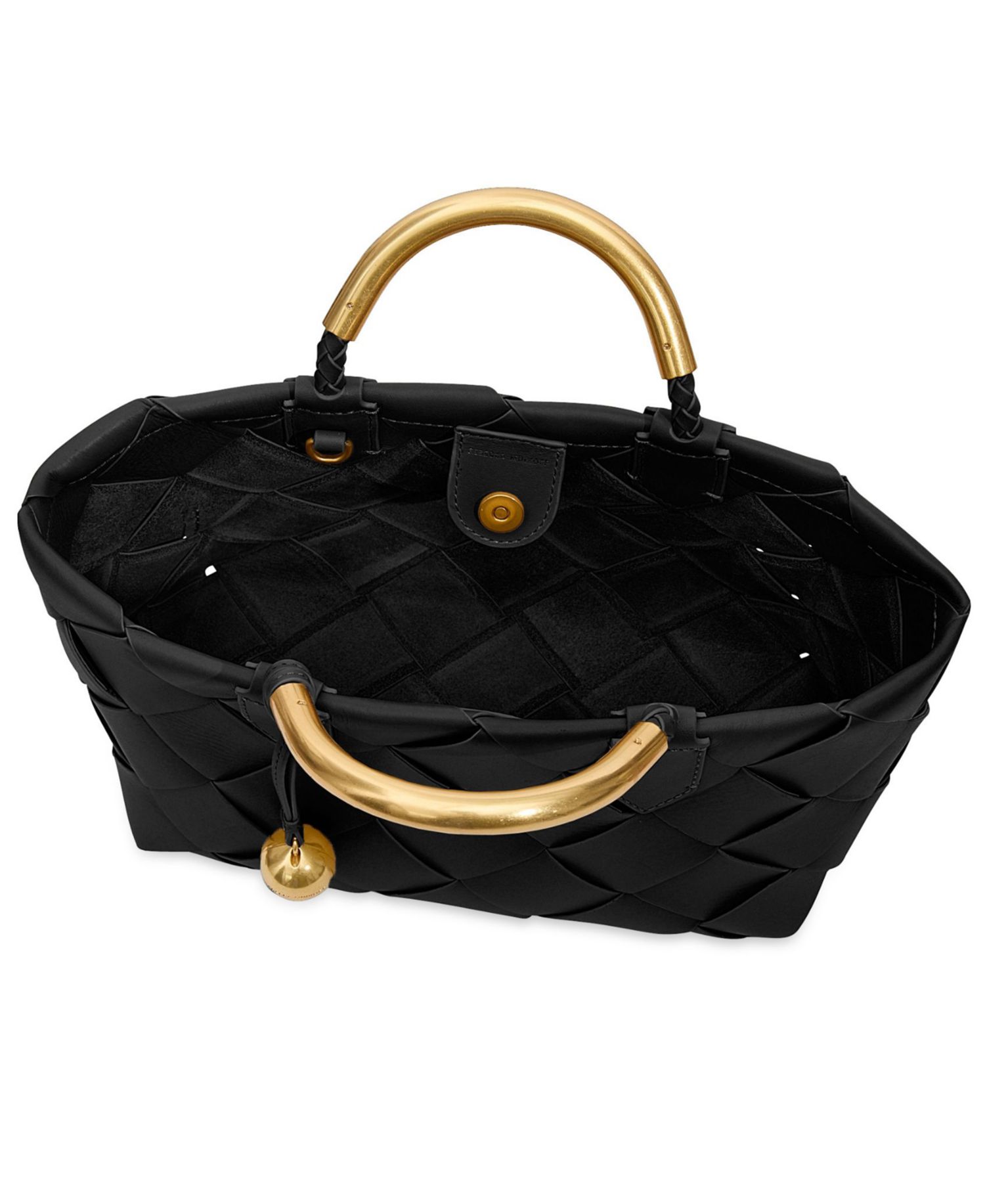 Frankie Woven Medium Leather Tote Handbag