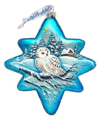 White Owl North Star Holiday Ornament