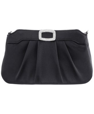 Amy Crystal Buckle Ornament Zip-Top Small Clutch Handbag