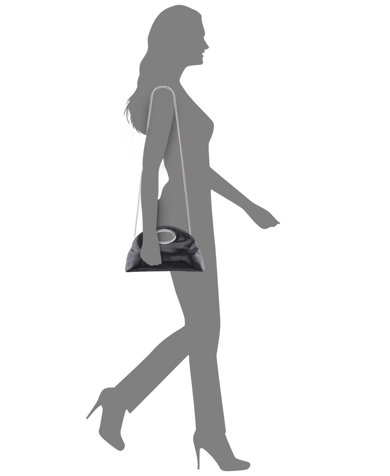 Jael Cut Out Handle Medium Clutch Handbag