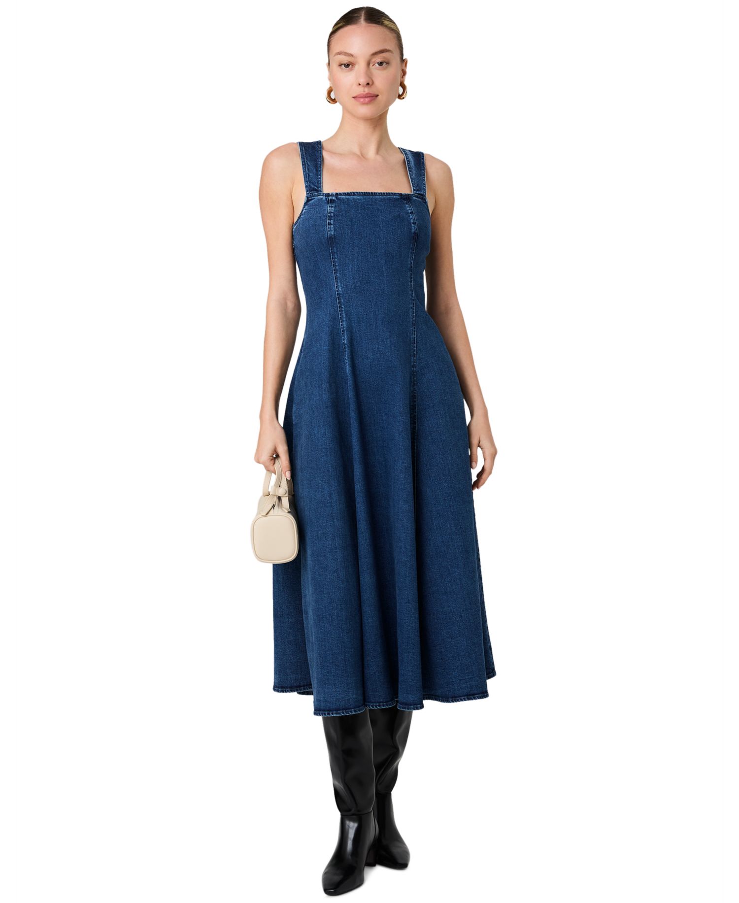 Women's Delancey Denim Flare Midi Dress