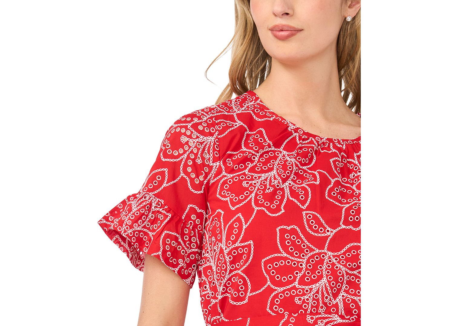 Women's Printed Relaxed Crewneck Mini Dress