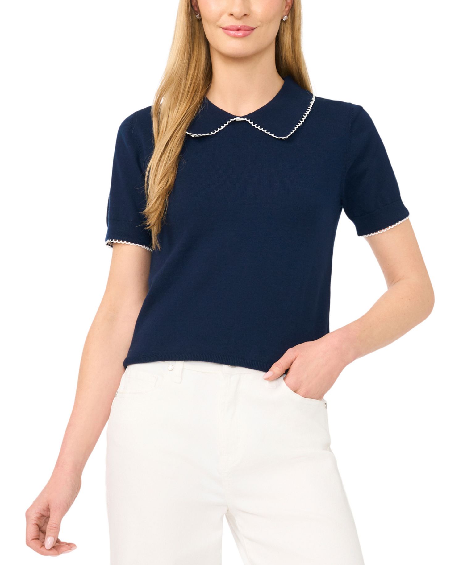Women's Short-Sleeve Crewneck Sweater