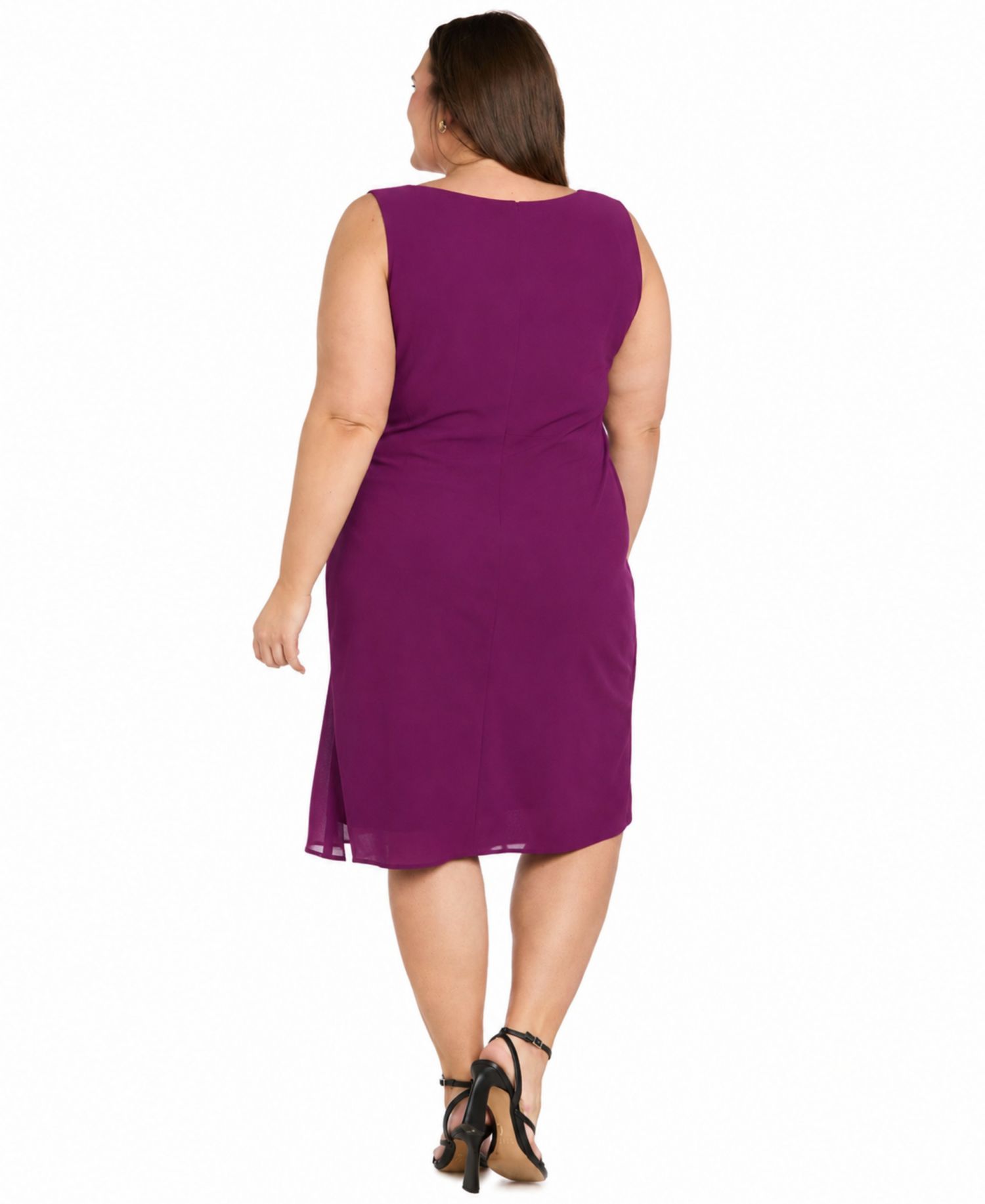 Plus Size Removable Jacket & Dress 2-Piece Set