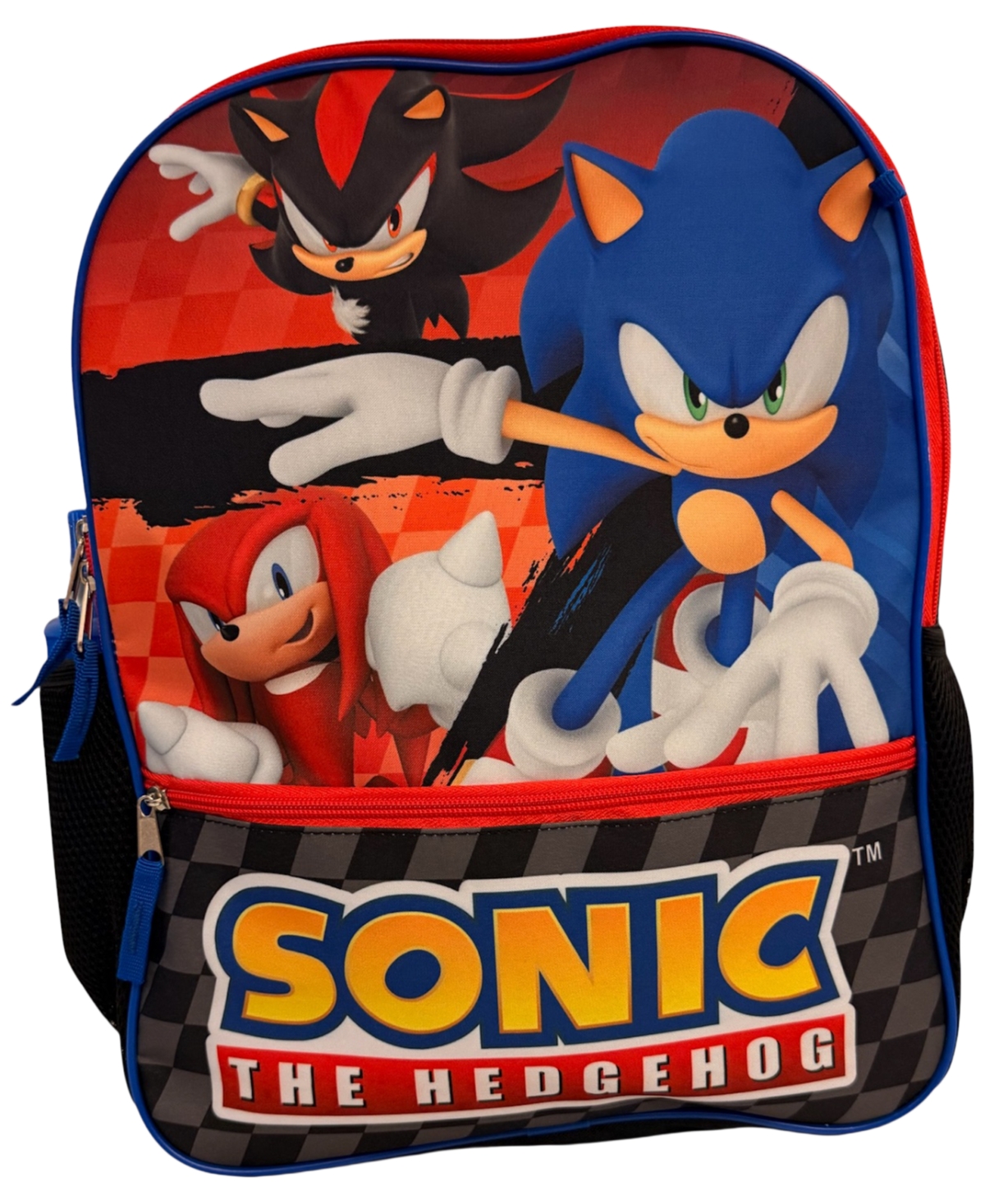 Accessory Innovations Boys' and Girls' Sonic Backpack, Lunch Bag, Water Bottle, Zip Case and Carabiner, 5-Piece Set