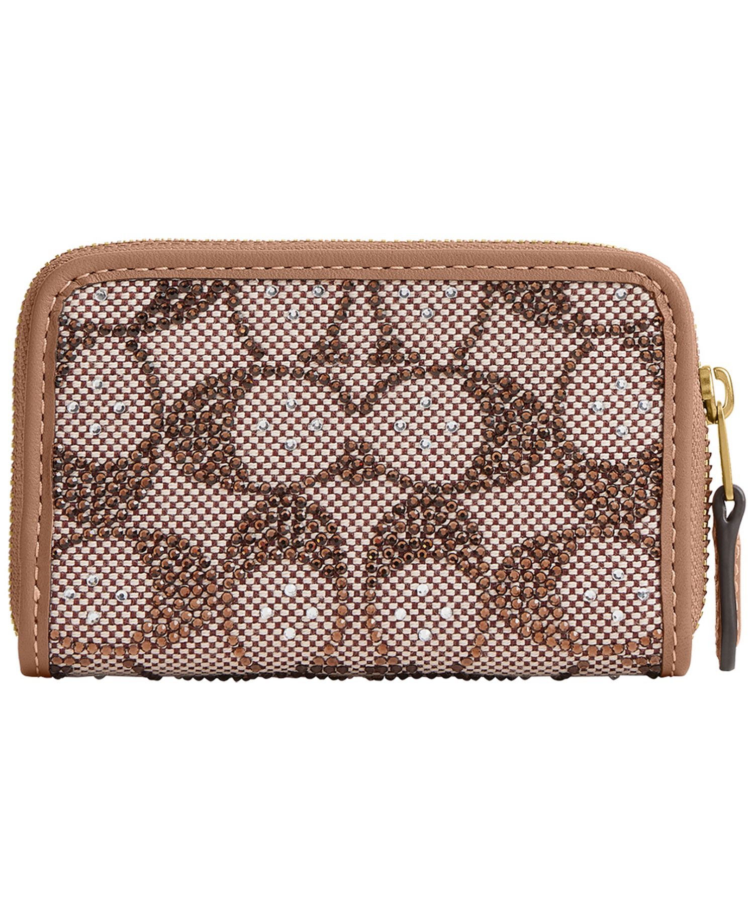Essential Small Crystal Signature Jacquard Zip Around Card Case